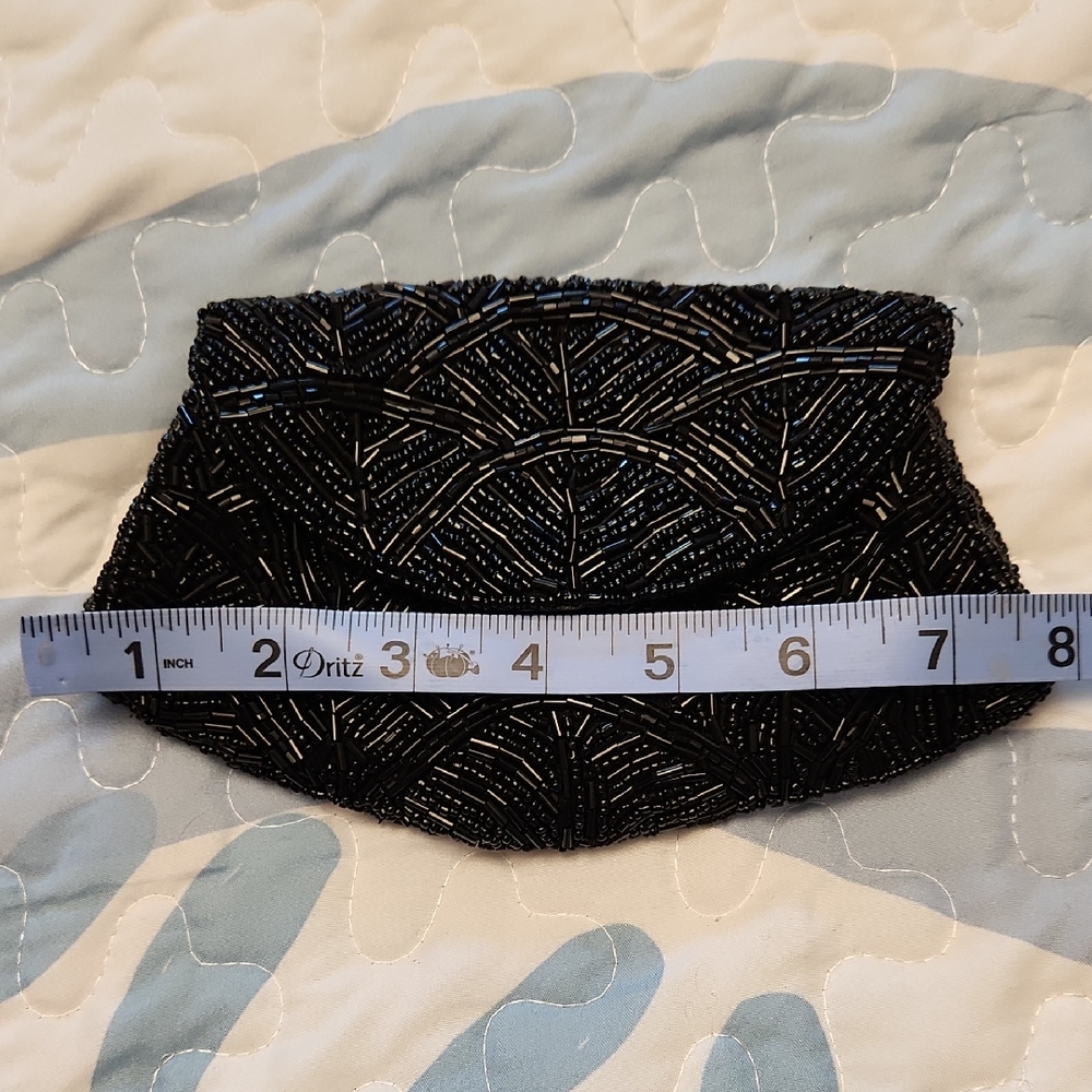 Accessorize Black Beaded Clutch